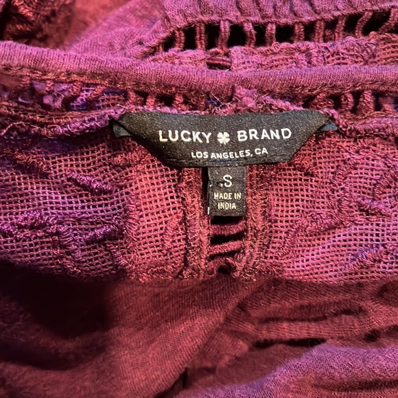 Lucky Brand Wine long Sleeve Top - Picture 7 of 9